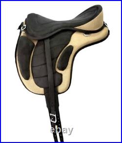 Horse Saddle Synthetic All Purpose FREEMAX English Treeless Suede Tack Size10-18