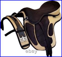 Horse Saddle Synthetic All Purpose FREEMAX English Treeless Suede Tack Size10-18