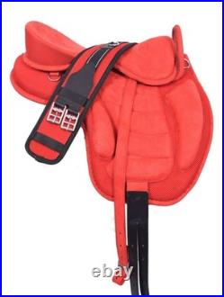 Horse Saddle Synthetic English All Purpose FREEMAX Treeless Suede Tack Size10-18