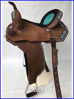 Horse Saddles Barrel Racing Western Premium Leather Equestrian Trail Tack 12-18