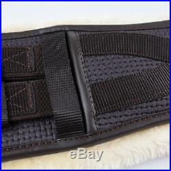 Horze Black Horse Dressage Leather Removable Fleece Lined Girth (US 22/EU 55CM)