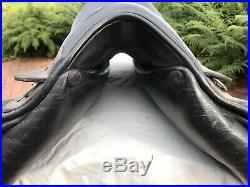 Jaguar Harry Dabbs Black & Grey Leather 17 Wide DRESSAGE SADDLE & GIRTH