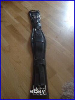 Jeffries 30 Inch Black Leather Humane Dressage Girth With Elastic