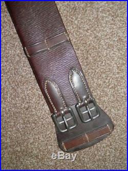 Jeffries Brown Leather 3 Fold Dressage Girth Size 30