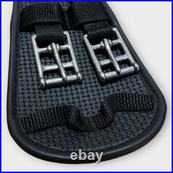 Jeffries Symbian Girth Dressage, 32 Black WithSilver Hardware