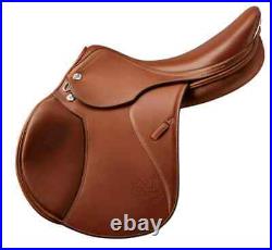 Jumping Dressage Brown Leather Horse Saddle With Girth & Tack Set Size 14 18