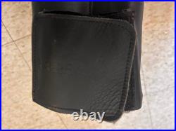 KIEFFER Black DRESSAGE/Pony GIRTH Leather Roller BUCKLE Cover Ends 22 VGC