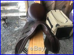 KN dressage saddle brown MW 18girth and leathers included