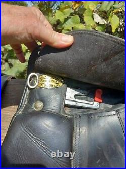 Kieffer Wein DL Dressage Saddle, 16.5 Med, Black With 2 Girths & Stirrup Leathers