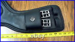 LeMieux anatomical leather girth, black, 60cm 24 dressage or monoflap saddle