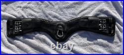 LeMieux anatomical leather girth, black, 65cm 25 dressage or monoflap saddle