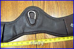 LeMieux anatomical leather girth, brown, 24 dressage or monoflap saddle