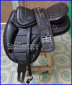 Leather Freemax Treeless Saddle Size 14 to 18 Inch With Girth + Tack