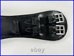 Leather Padded Black Dressage Girth Size 65cm Leather Padded Black Dressage Girth Size 65cm