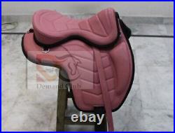 Leather Saddle Treeless Free max English Pony/adult Horse saddle
