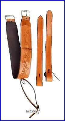 Leather Western Saddle Tooled Girth Horse Back Flank Rear Cinch