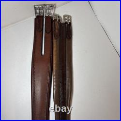 Lot of 2 Leather English Riding Girths 46 & 52
