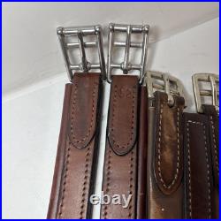 Lot of 2 Leather English Riding Girths 46 & 52