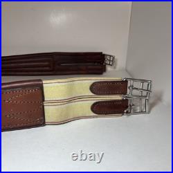 Lot of 2 Leather English Riding Girths 46 & 52