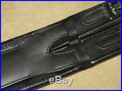 MADE IN ENGLAND High Quality Black Padded Dressage Girth with Elastic 26