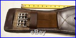 Mark Todd, dressage or monoflap girth, leather with elastic, brown, 26 for saddle