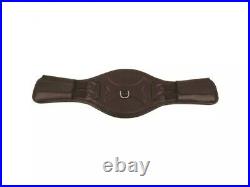 Mark Todd short padded dressage leather girth in black or havana (brown)