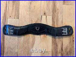 N2 Dressage Girth, Black with Silver Buckles, 24