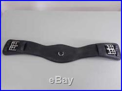 NEW Horse Leather Handmade Shoulder Relief Dressage Girth Black 30 Free Ship