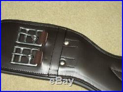 NEW Terrific Anatomically Shaped Brown Padded Dressage Girth with ElasticSize 22