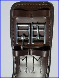 NEW Total Saddle Fit Shoulder Relief Dressage Girth Brown Leather 26