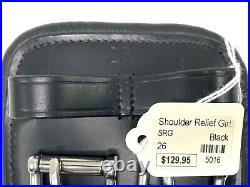 NEW Total Saddle Fit Shoulder Relief Dressage Girth Leather Black 26