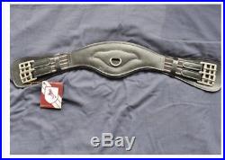 NWT 20 Bobby's English Tack Fairhaven Dressage Girth, Black Leather