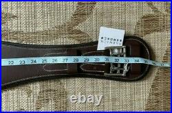 NWT SmartPak Harwich Leather Padded Monoflap Dressage Girth 32 33 BROWN