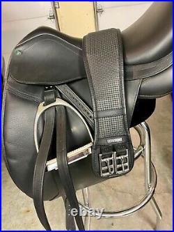 New Arena 16.5 Inches Dressage Saddle Black withstirrups, cinch, leathers