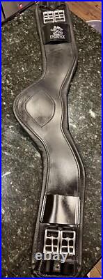 New Fairfax Dressage Leather Anatomical Narrow 30 Black Girth New Fairfax Dressage Leather Anatomical Narrow 30 Black Girth