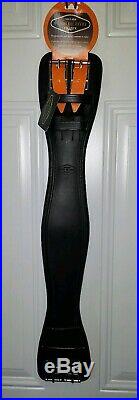 New Hdr Leather Dressage Girth, Black, 26, Elastic, Free Ship