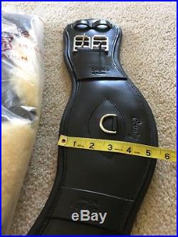 New Logic by County leather dressage girth 18 & Matching Mattes Sheepskin Cover