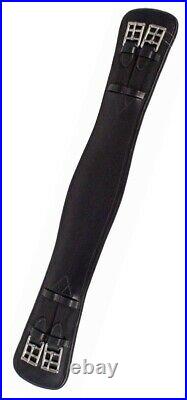 Nunn Finer Pirouette Double Elastic Leather Dressage Girth, Black