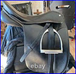 OTTO SCHUMACHER 18 Dressage Saddle with Girth, Stirrups, Leathers, Cover