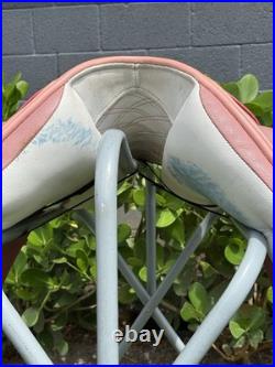 PINK Adam Ellis Dressage Saddle, 17.5 M/W + Girth & Stirrup Leathers