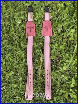 PINK Adam Ellis Dressage Saddle, 17.5 M/W + Girth & Stirrup Leathers