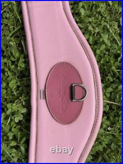 PINK Adam Ellis Dressage Saddle, 17.5 M/W + Girth & Stirrup Leathers