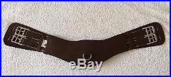 Padded Short Leather Dressage/event Girth Anatomical Shaped Black/brown All Size
