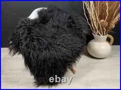 Premium Curly Icelandic Pure Natural Decorative Handmade Luxury Genuine Leather