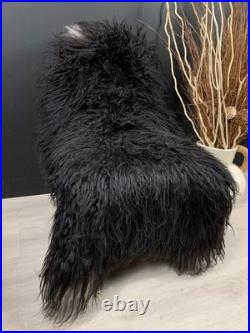 Premium Curly Icelandic Pure Natural Decorative Handmade Luxury Genuine Leather