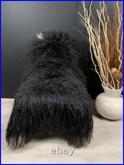 Premium Curly Icelandic Pure Natural Decorative Handmade Luxury Genuine Leather