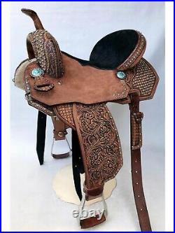 Premium Leather Western Horse Saddles Barrel Racing Equestrian Trail Tack 12-18