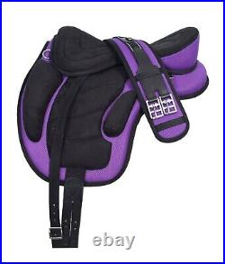 Premium Treeless Freemax Synthetic Horse Purple English Tack Saddle All Sizes