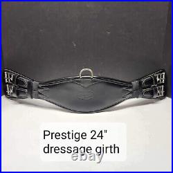 Prestige Black Leather Dressage Girth 24- Used