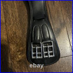 Prestige Dressage Girth 25 26/60cm Black Monoflap With Dee Ring